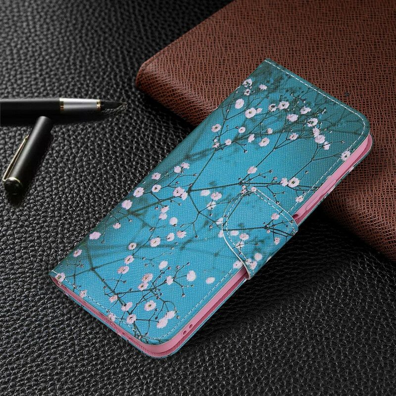 Custodia in pelle Xiaomi Redmi Note 10 5G Albero In Fiore