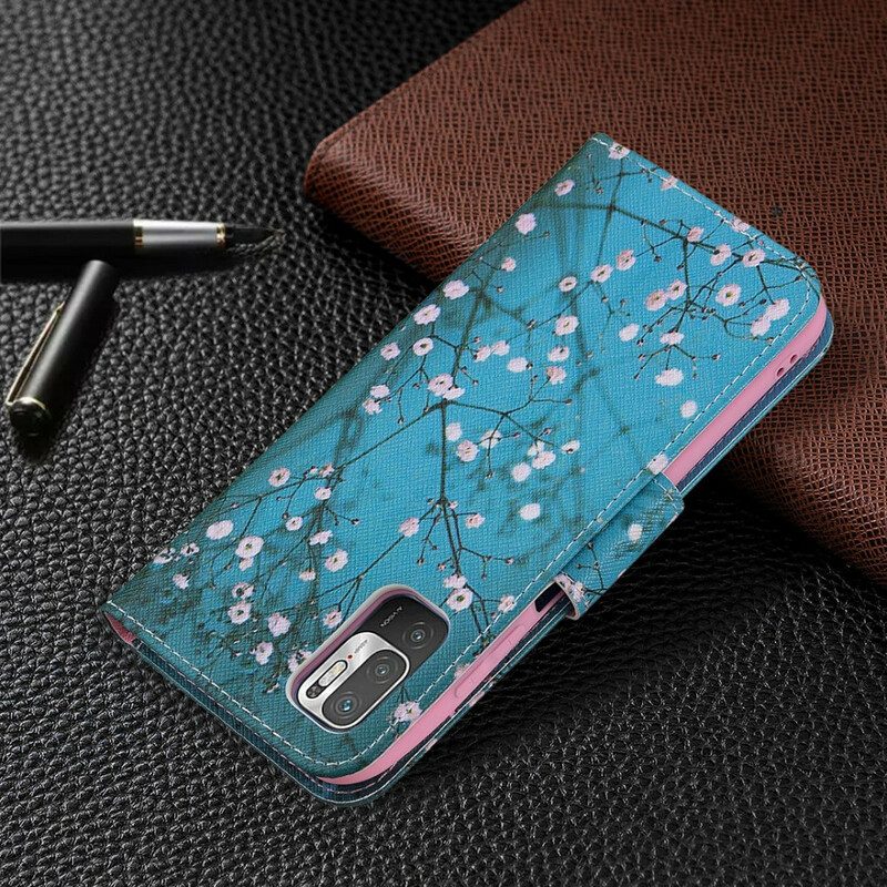 Custodia in pelle Xiaomi Redmi Note 10 5G Albero In Fiore