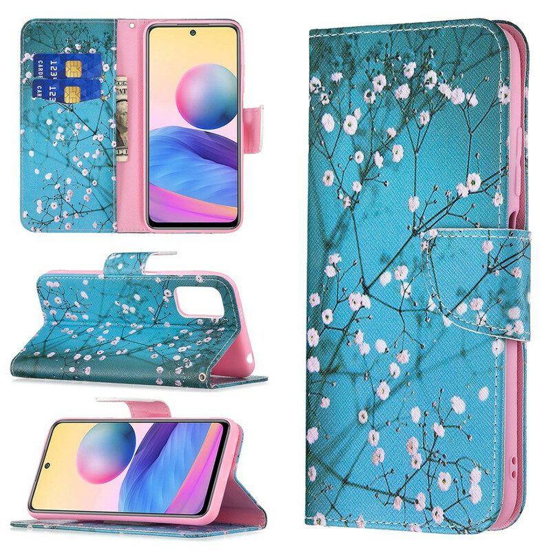 Custodia in pelle Xiaomi Redmi Note 10 5G Albero In Fiore