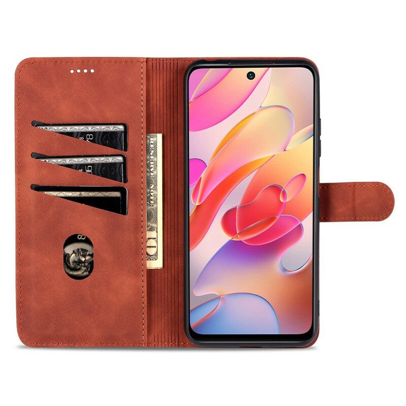 Custodia in pelle Xiaomi Redmi Note 10 5G Azns Effetto Pelle