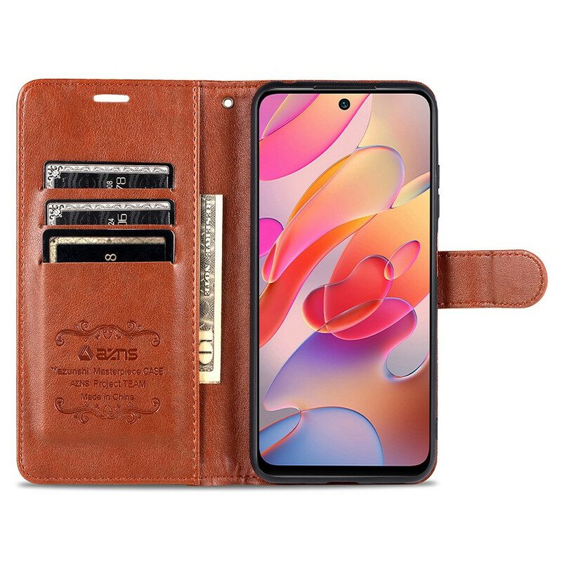 Custodia in pelle Xiaomi Redmi Note 10 5G Azns Lusso