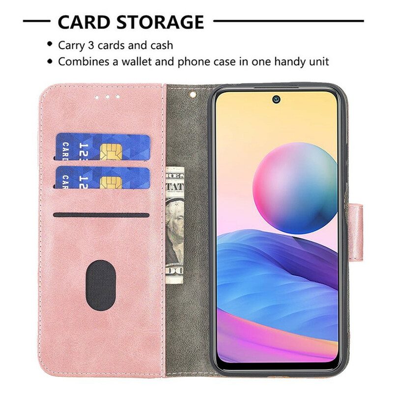 Custodia in pelle Xiaomi Redmi Note 10 5G Classico Effetto Pelle Di Coccodrillo