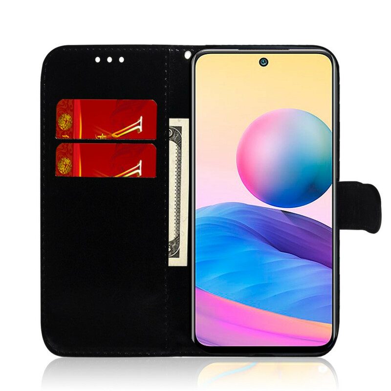 Custodia in pelle Xiaomi Redmi Note 10 5G Copertura Dello Specchio