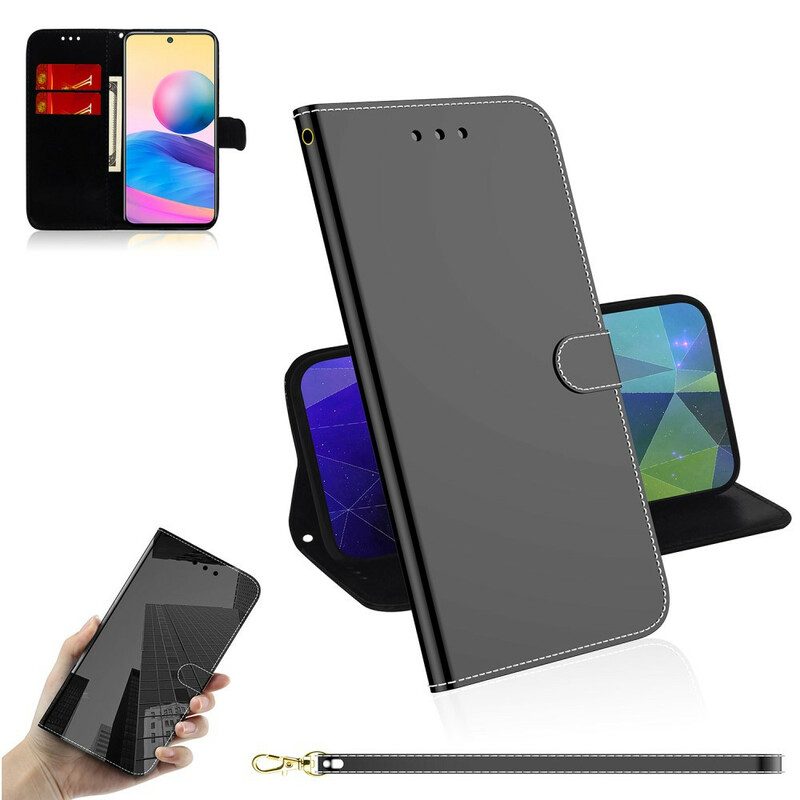 Custodia in pelle Xiaomi Redmi Note 10 5G Copertura Dello Specchio