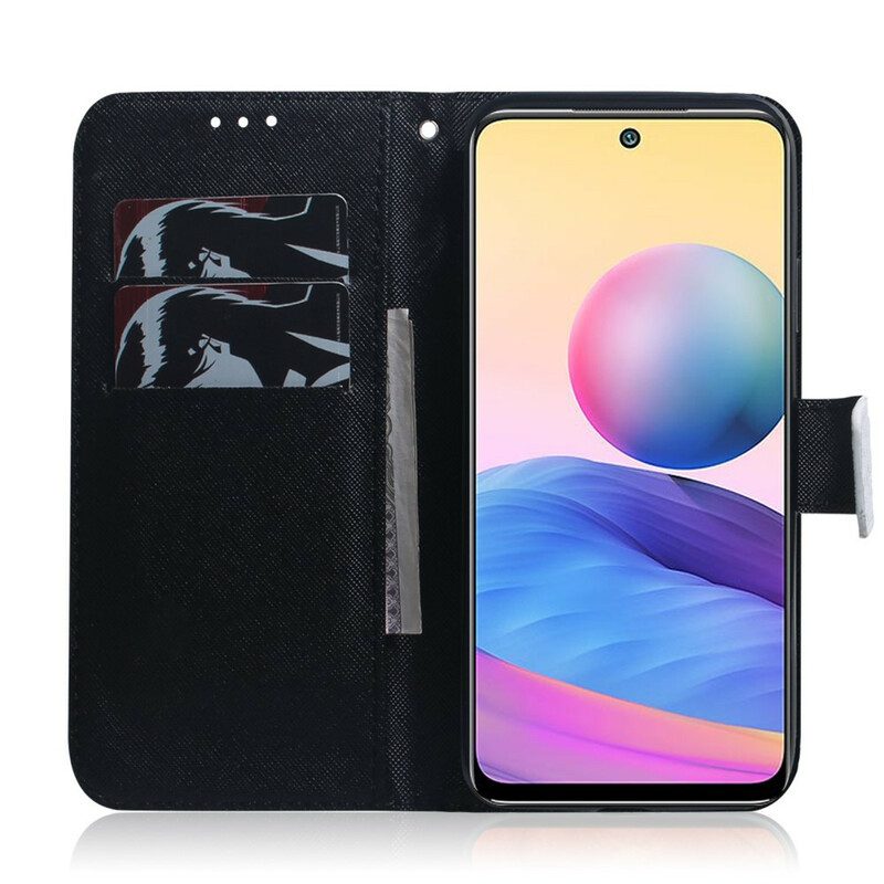 Custodia in pelle Xiaomi Redmi Note 10 5G Faccia Da Panda