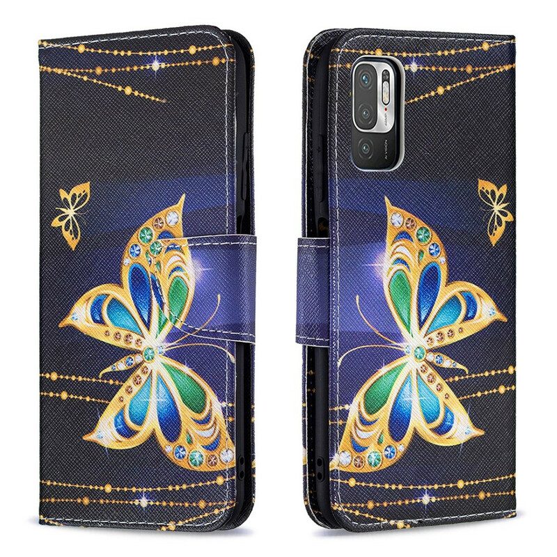 Custodia in pelle Xiaomi Redmi Note 10 5G Farfalla Magica