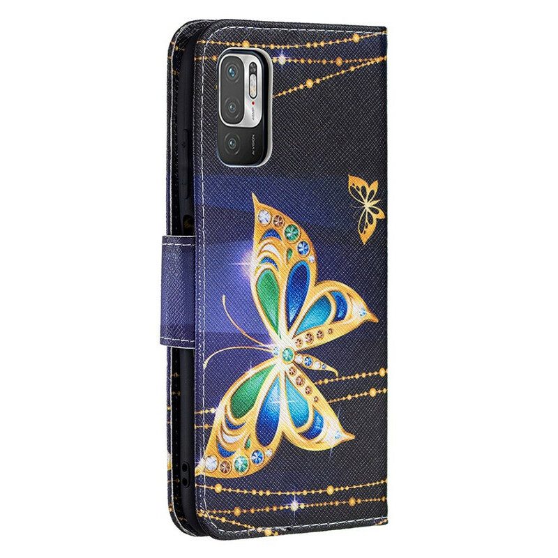 Custodia in pelle Xiaomi Redmi Note 10 5G Farfalla Magica