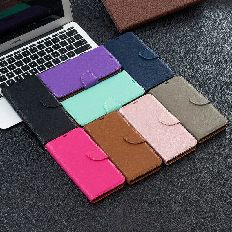 Custodia in pelle Xiaomi Redmi Note 10 5G Folio Cover Litchi Rabat Obliquo