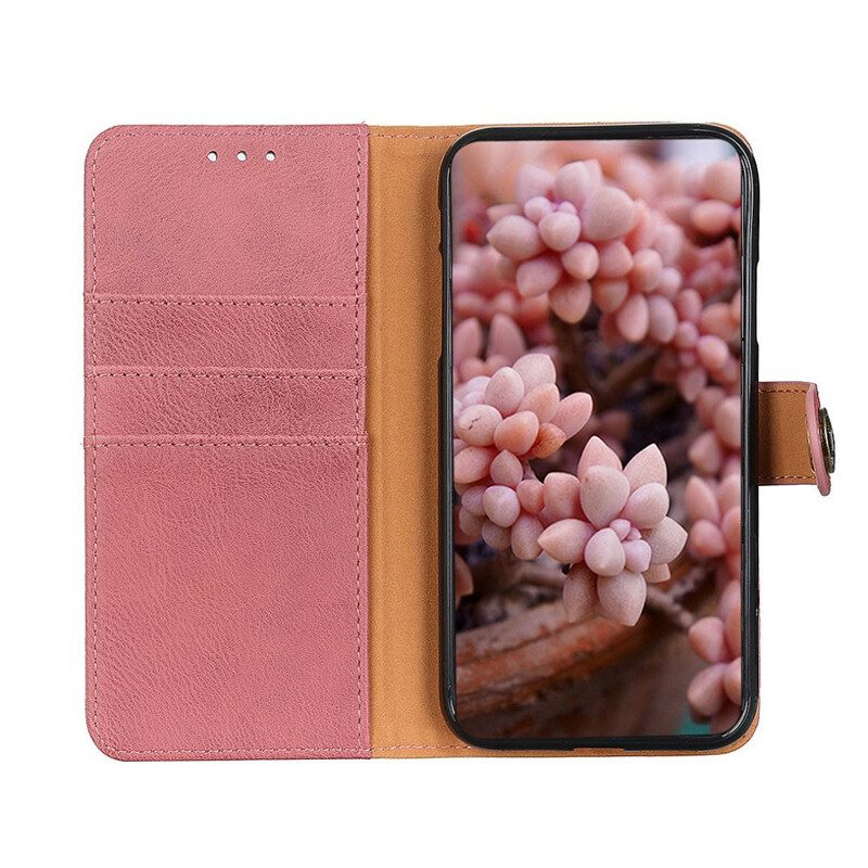 Custodia in pelle Xiaomi Redmi Note 10 5G Khazneh Retro Crosta Ecopelle