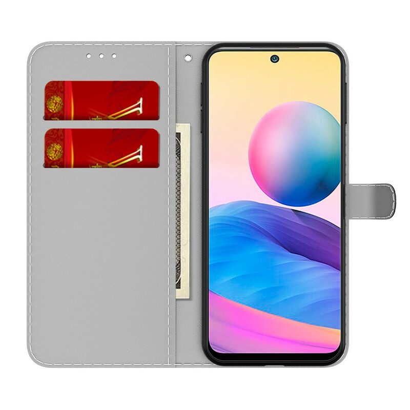 Custodia in pelle Xiaomi Redmi Note 10 5G Modello Astratto