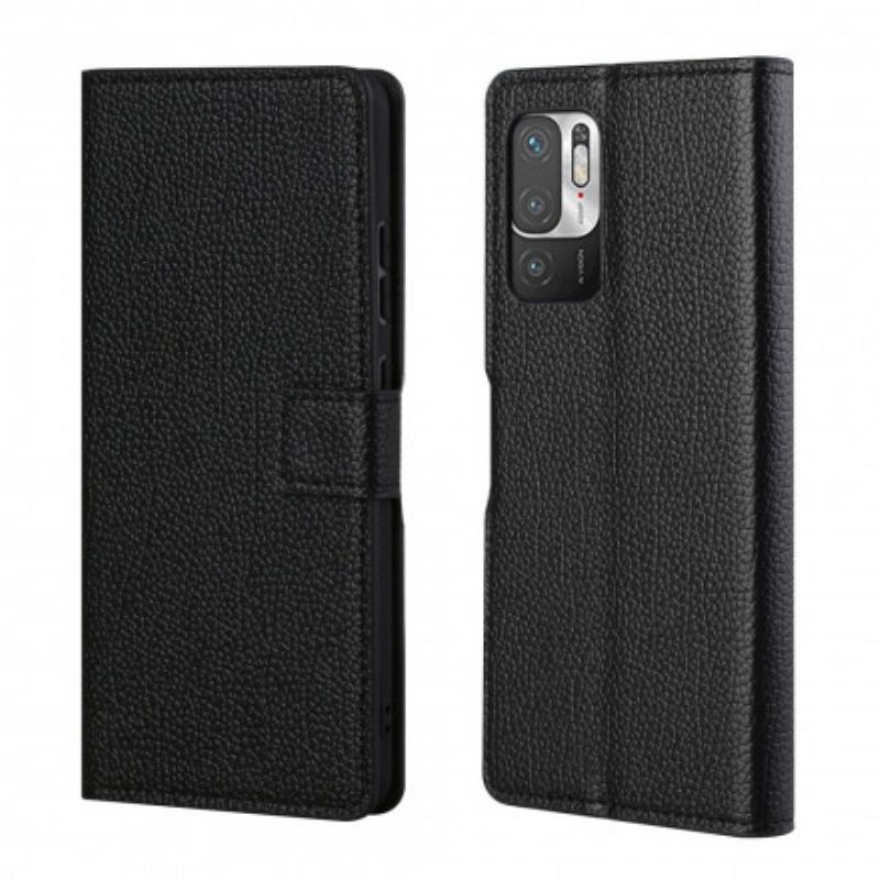 Custodia in pelle Xiaomi Redmi Note 10 5G Singolo Litchi