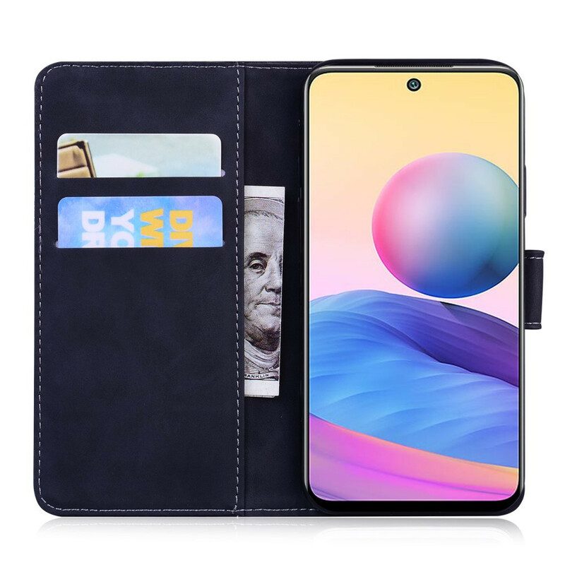 Folio Cover Xiaomi Redmi Note 10 5G Cucito D'epoca