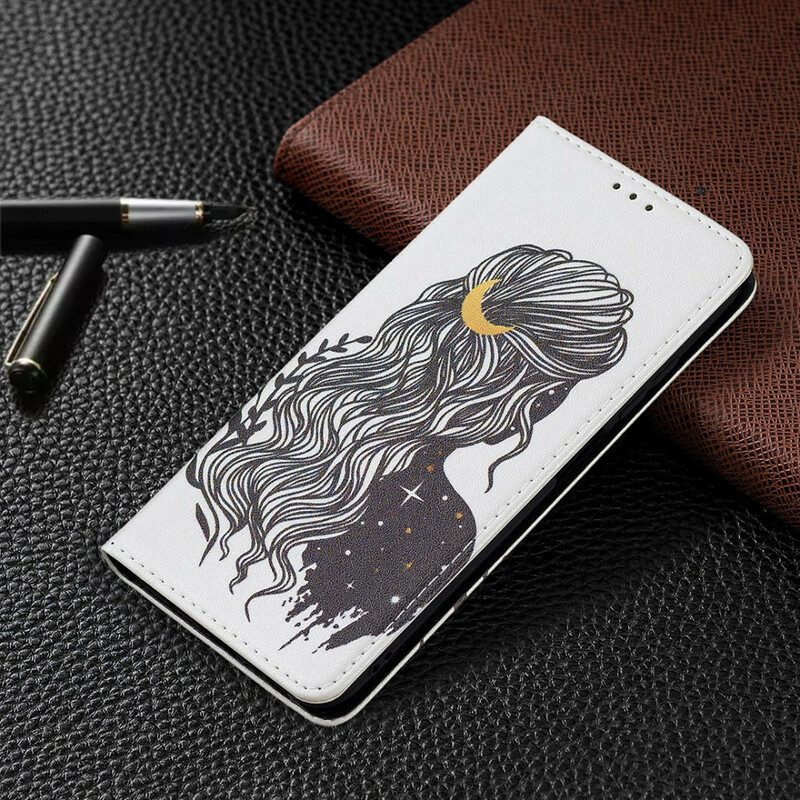 Folio Cover Xiaomi Redmi Note 10 5G Custodia in pelle Bei Capelli