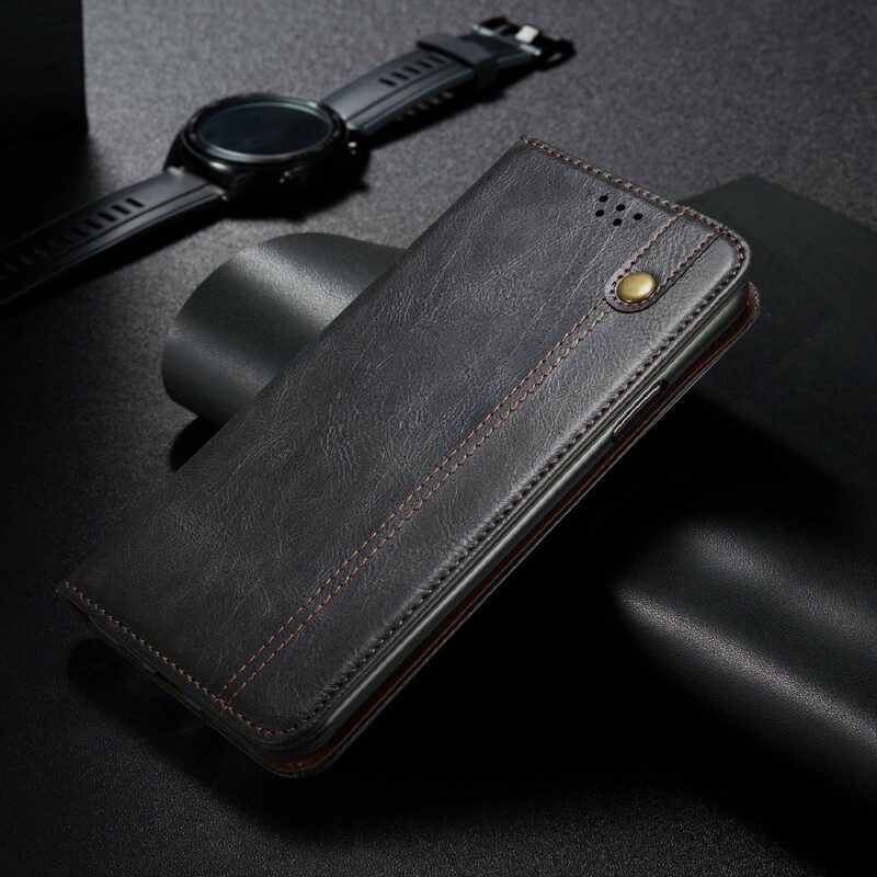 Folio Cover Xiaomi Redmi Note 10 5G Custodia in pelle Ecopelle Cerata