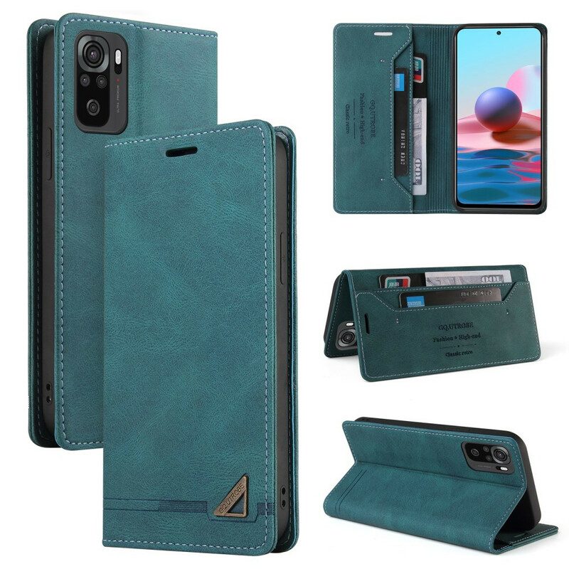 Folio Cover Xiaomi Redmi Note 10 5G Custodia in pelle Ecopelle Gq.utrobe