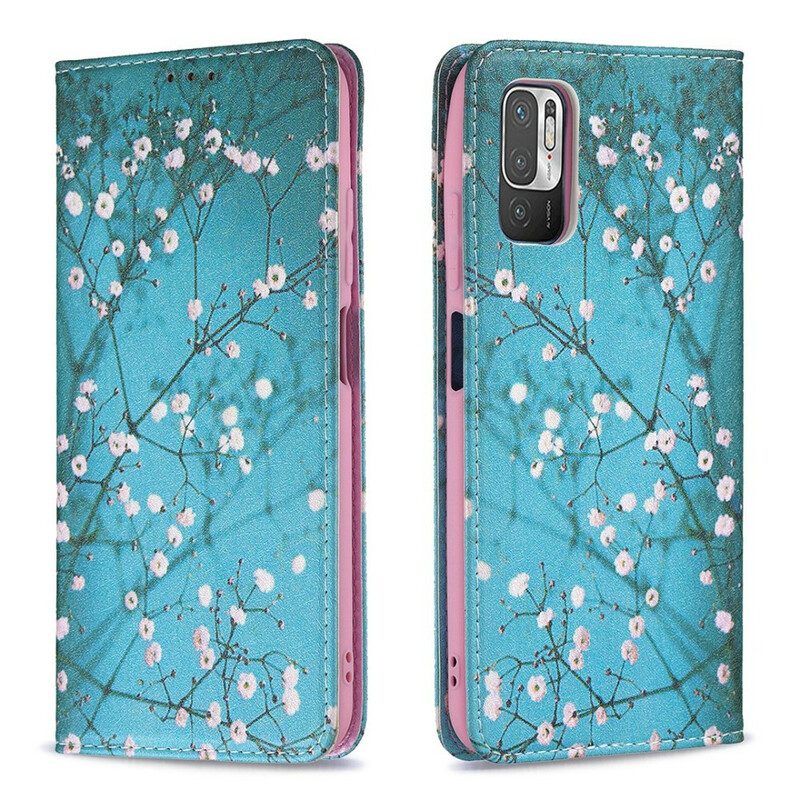 Folio Cover Xiaomi Redmi Note 10 5G Custodia in pelle Rami