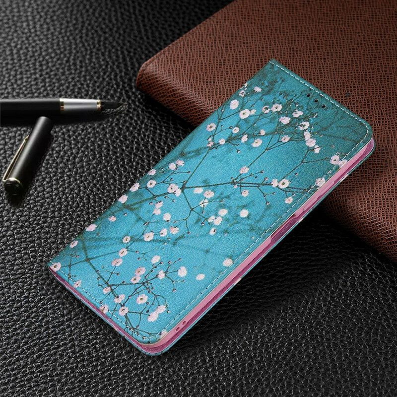 Folio Cover Xiaomi Redmi Note 10 5G Custodia in pelle Rami