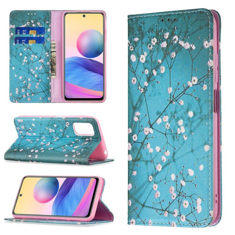 Folio Cover Xiaomi Redmi Note 10 5G Custodia in pelle Rami