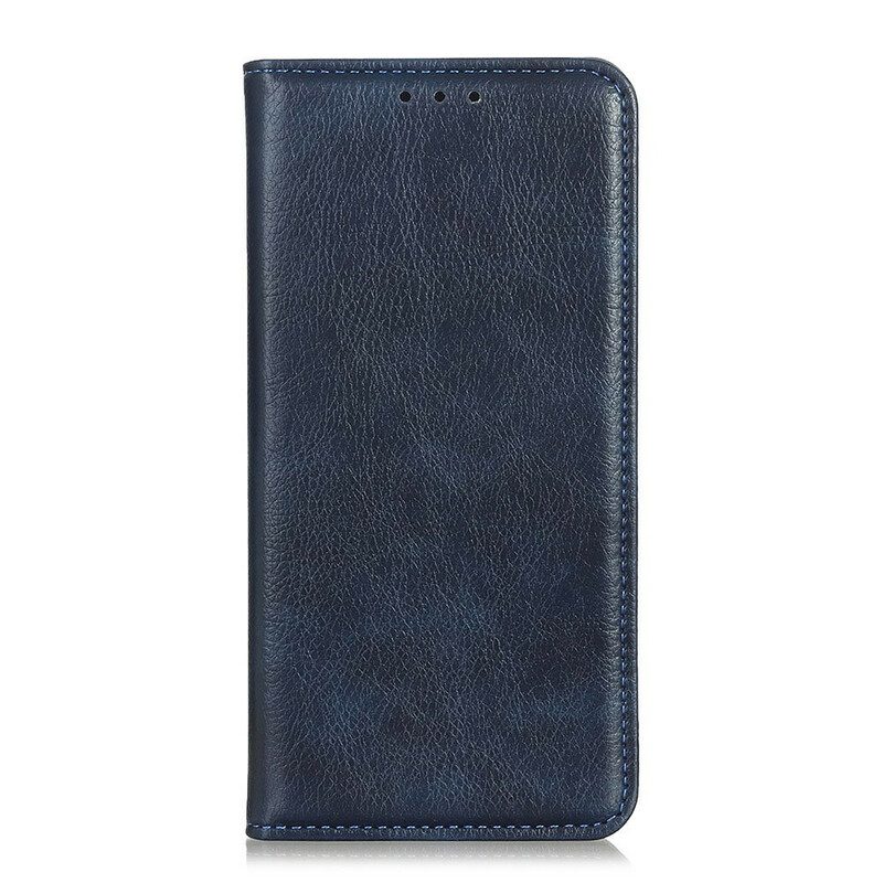 Folio Cover Xiaomi Redmi Note 10 5G Custodia in pelle Trama Di Cuoio Spaccato Di Litchi