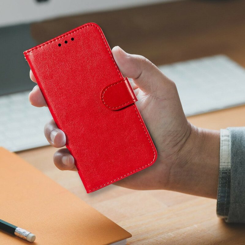 Folio Cover Xiaomi Redmi Note 10 5G Design In Pelle Con Cinturino