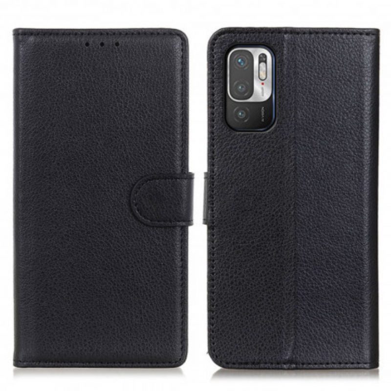 Folio Cover Xiaomi Redmi Note 10 5G Ecopelle Tradizionale Litchi