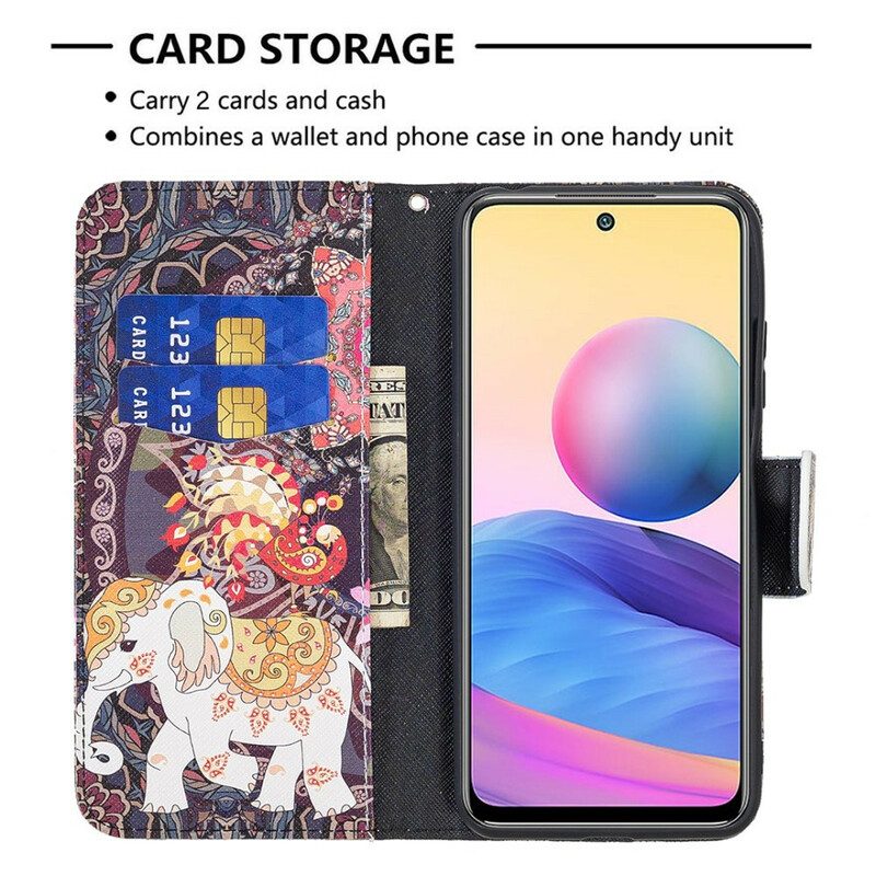 Folio Cover Xiaomi Redmi Note 10 5G Elefante Indiano