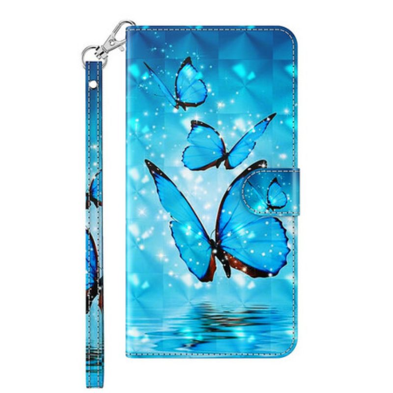 Folio Cover Xiaomi Redmi Note 10 5G Farfalle Blu