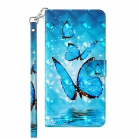 Folio Cover Xiaomi Redmi Note 10 5G Farfalle Blu