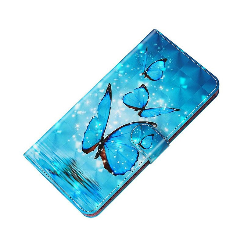 Folio Cover Xiaomi Redmi Note 10 5G Farfalle Blu