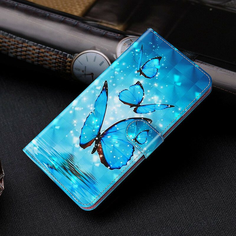 Folio Cover Xiaomi Redmi Note 10 5G Farfalle Blu