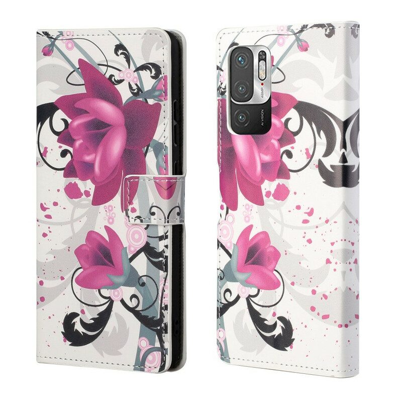 Folio Cover Xiaomi Redmi Note 10 5G Fiori Tropicali