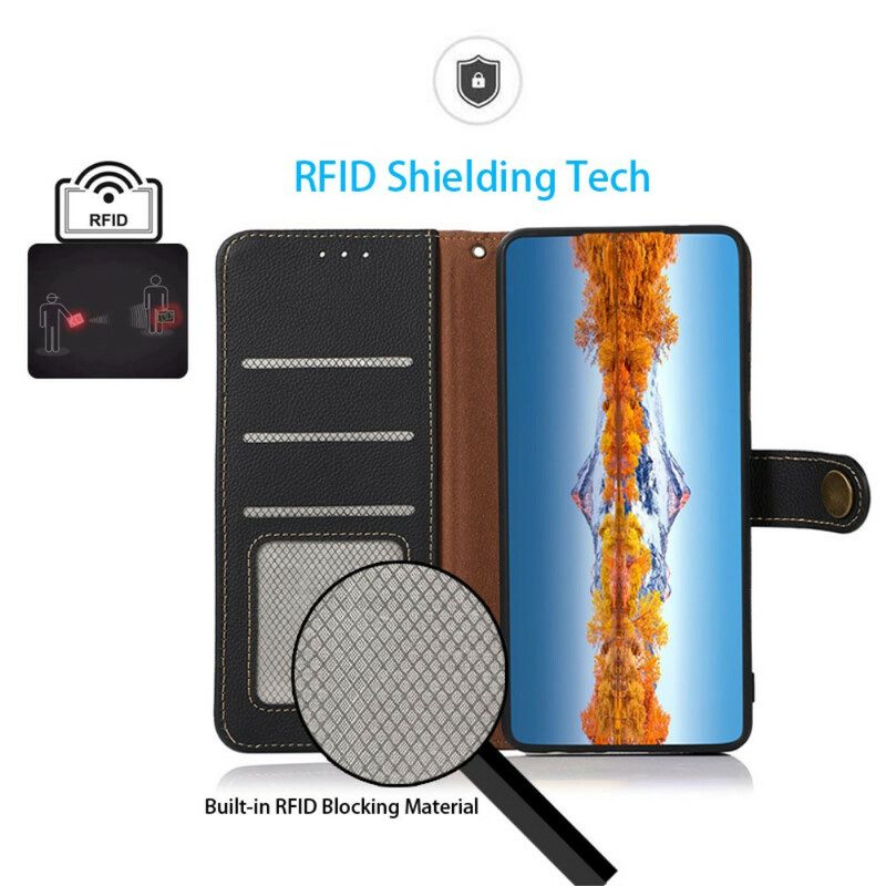 Folio Cover Xiaomi Redmi Note 10 5G Khazneh Rfid In Vera Pelle