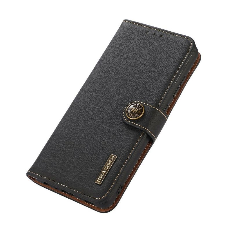 Folio Cover Xiaomi Redmi Note 10 5G Khazneh Rfid In Vera Pelle