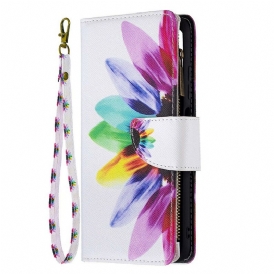 Folio Cover Xiaomi Redmi Note 10 5G Tasca Con Zip A Fiore