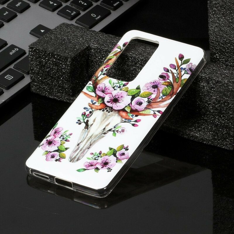 Cover Huawei P40 Pro Alce Floreale Fluorescente