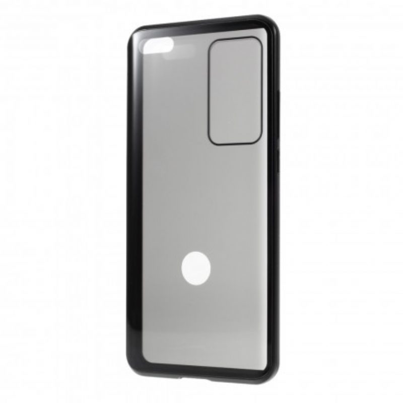 Cover Huawei P40 Pro Bordi In Metallo E Doppio Vetro Temperato