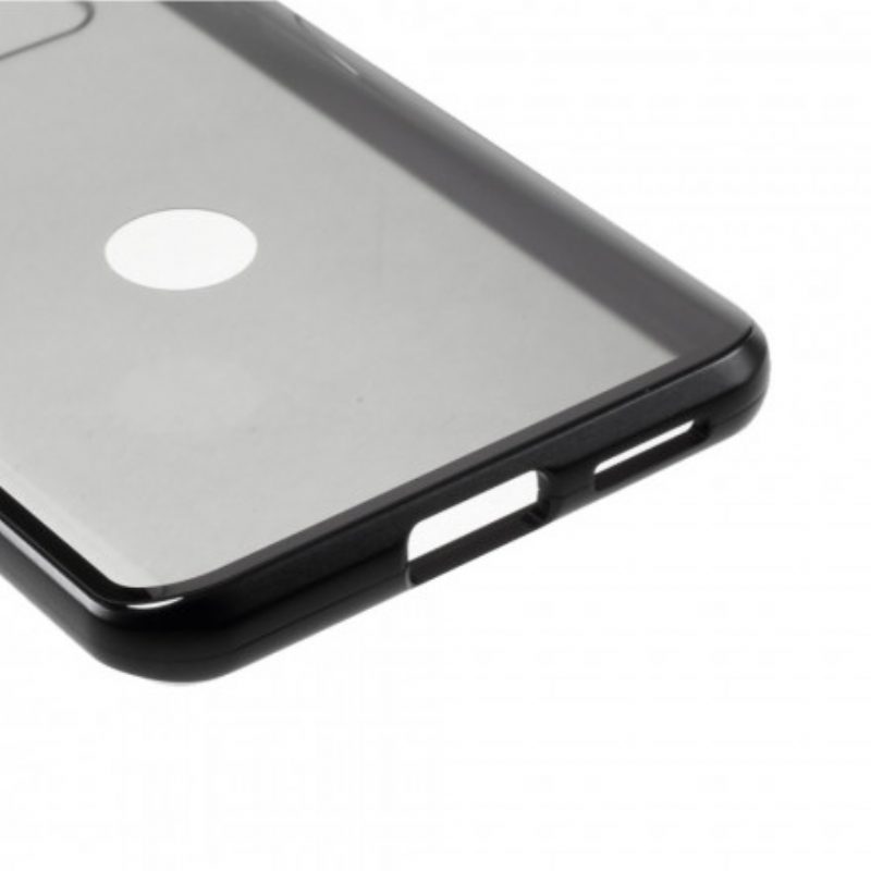 Cover Huawei P40 Pro Bordi In Metallo E Doppio Vetro Temperato