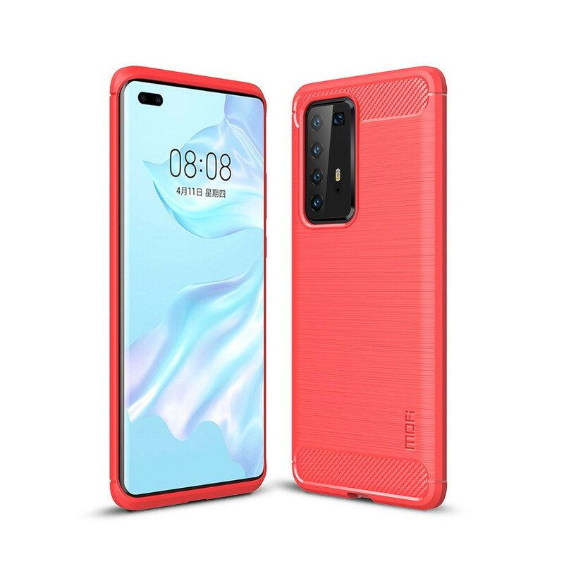 Cover Huawei P40 Pro Fibra Di Carbonio Spazzolata Mofi