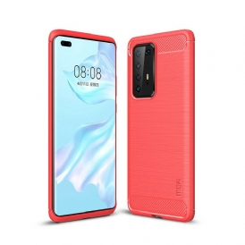 Cover Huawei P40 Pro Fibra Di Carbonio Spazzolata Mofi