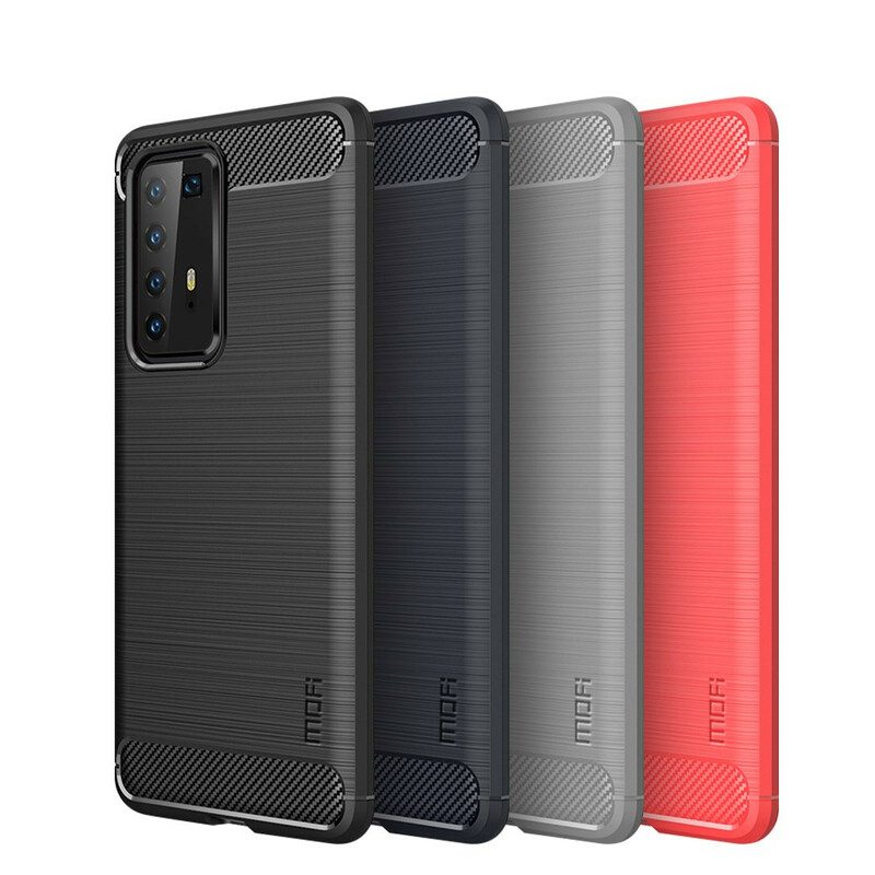 Cover Huawei P40 Pro Fibra Di Carbonio Spazzolata Mofi