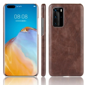 Cover Huawei P40 Pro Litchi Performance Effetto Pelle