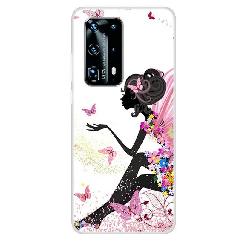 Cover Huawei P40 Pro Signora Farfalla