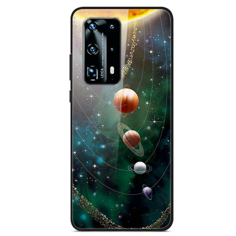 Cover Huawei P40 Pro Sistema Solare Pianeta In Vetro Temperato