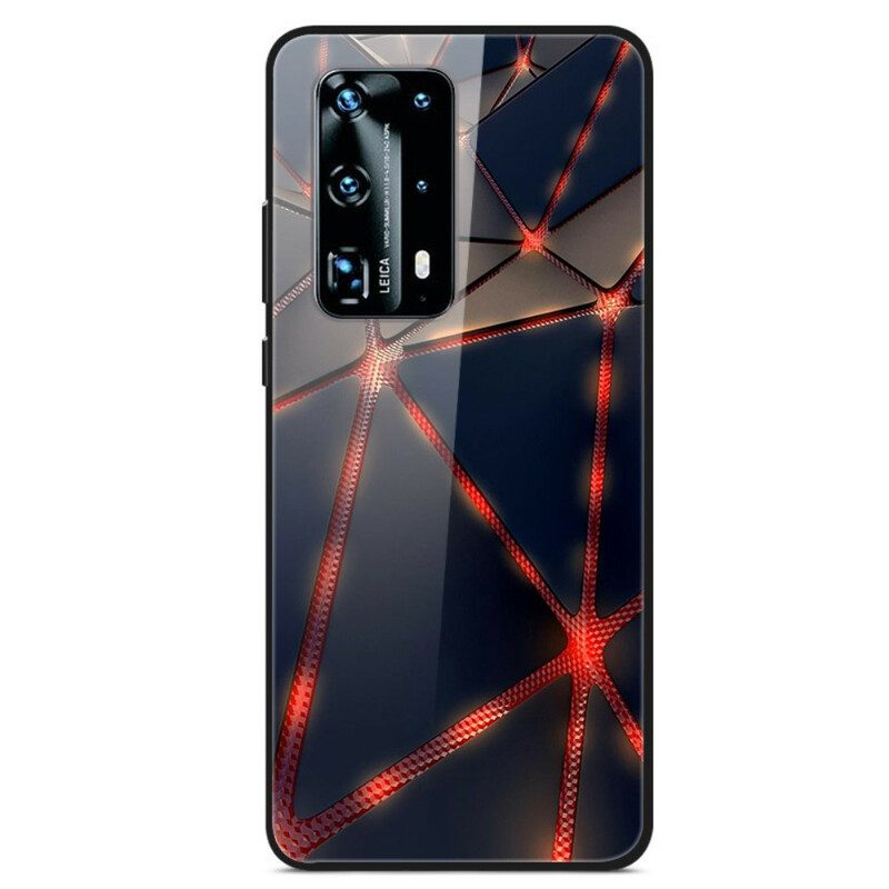 Cover Huawei P40 Pro Vetro Temperato Raggio Rosso