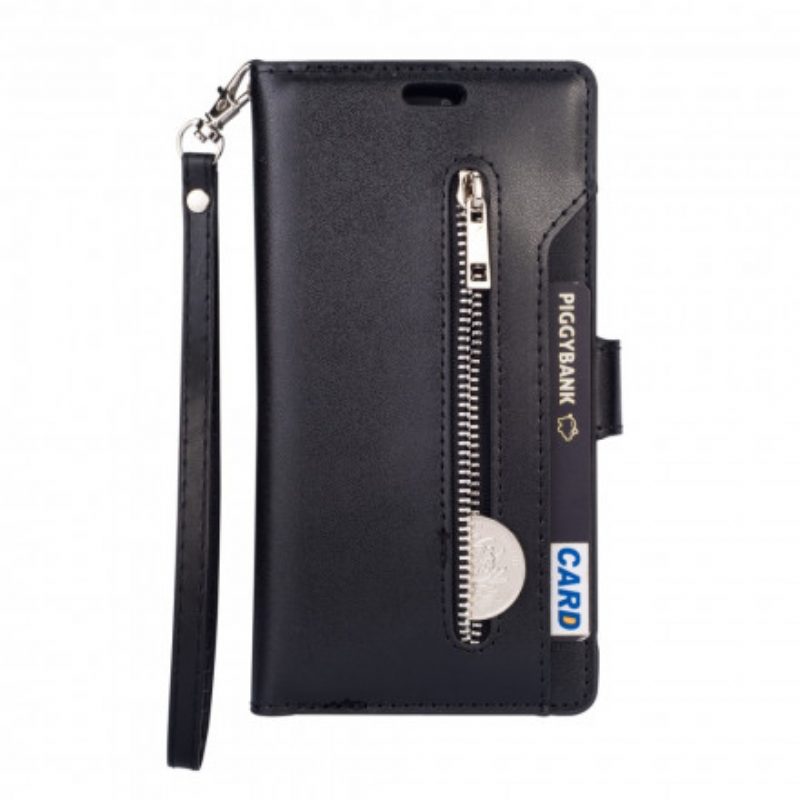 Custodia in pelle Huawei P40 Pro Borsa Con Cordino