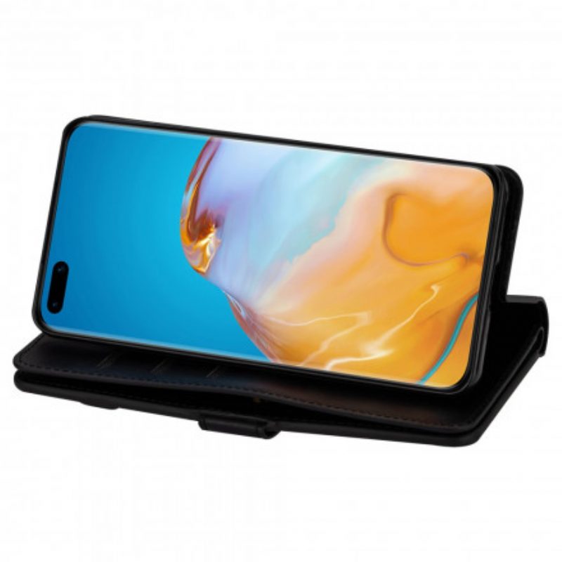 Custodia in pelle Huawei P40 Pro Borsa Con Cordino