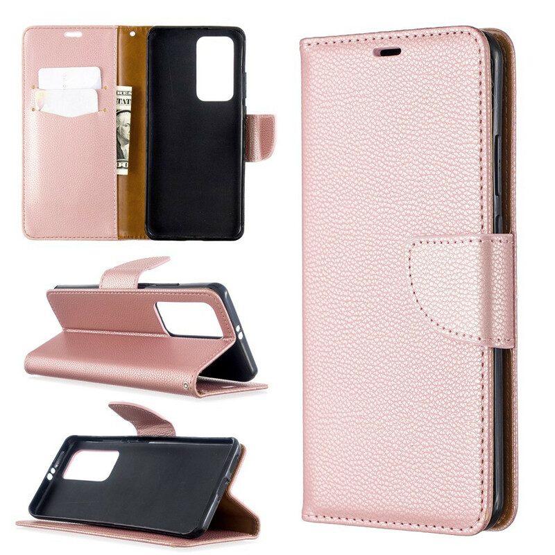 Custodia in pelle Huawei P40 Pro Folio Cover Litchi Rabat Obliquo