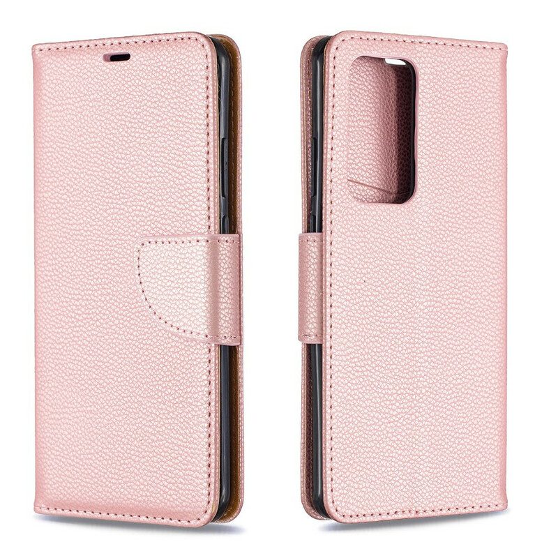 Custodia in pelle Huawei P40 Pro Folio Cover Litchi Rabat Obliquo