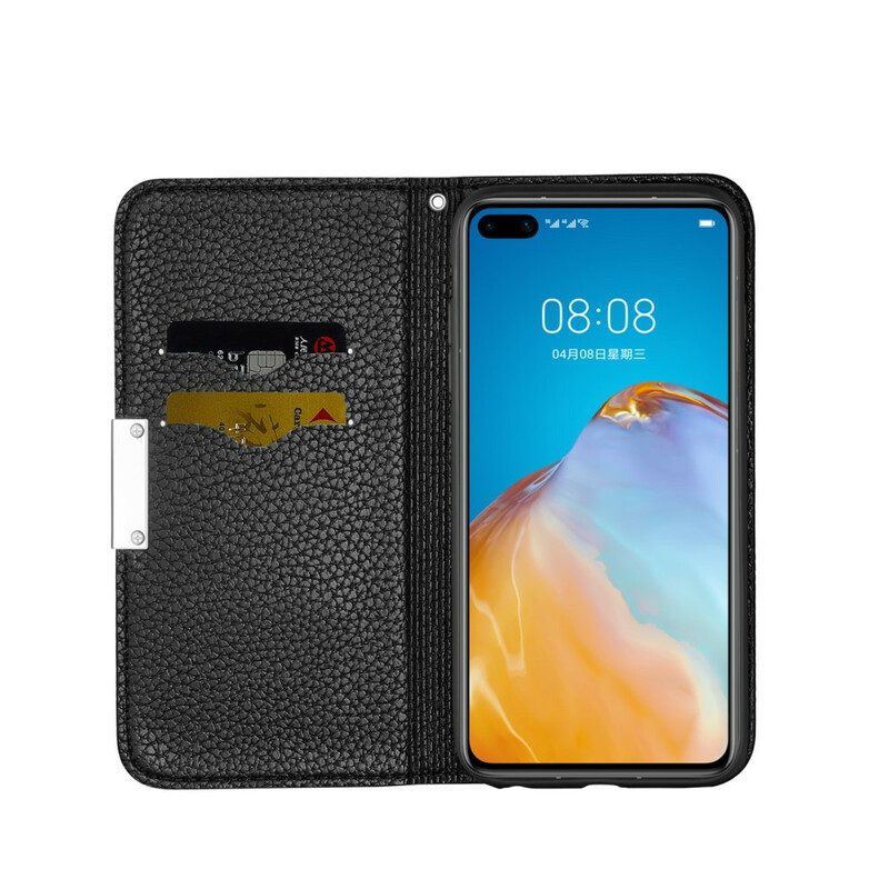 Folio Cover Huawei P40 Pro Custodia in pelle Litchi Ecopelle Ultra Chic