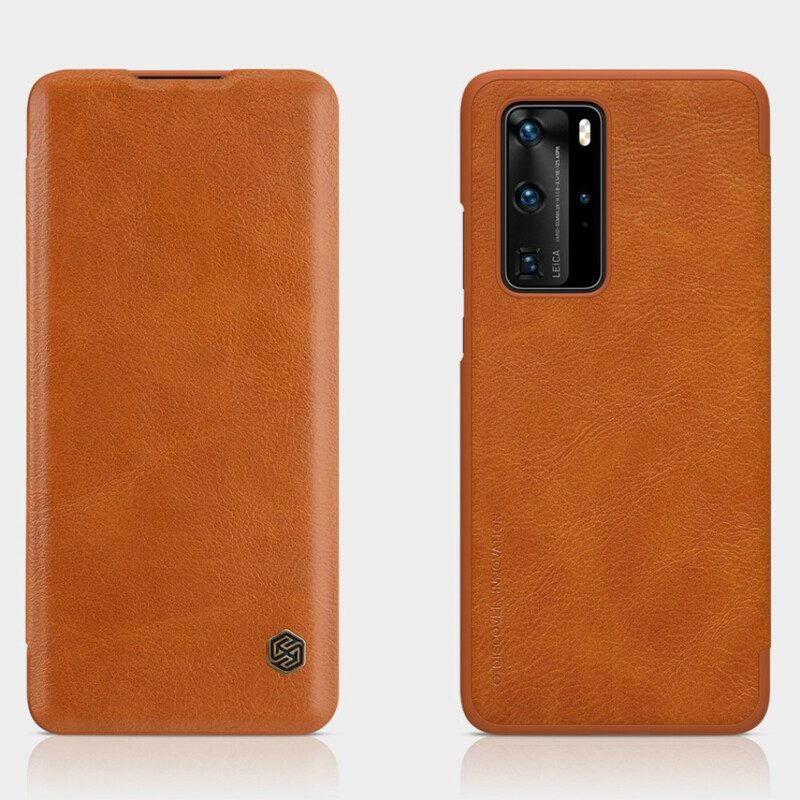 Folio Cover Huawei P40 Pro Custodia in pelle Nillkin Della Serie Qin